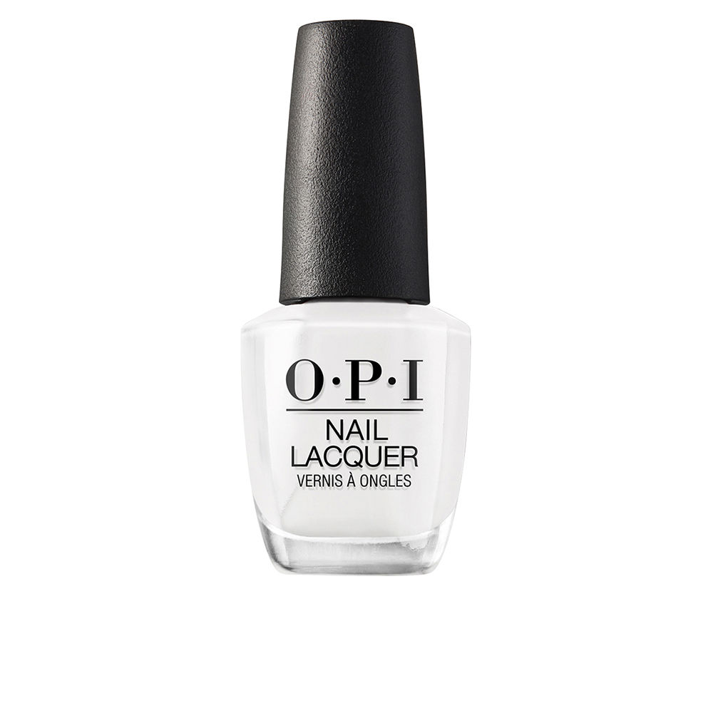 OpiNailLacquerColorAlpineSnow15ml Bottle of Opi Nail Lacquer Color Alpine Snow 15ml by Opi, a nail polish indicated for long-lasting wear and a natural finish.