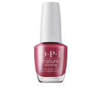 Bottle  of  Nature  Strong  Nail  Lacquer  Color  Give  A  Garnet  by  Opi,  a  nail  polish  indicated  for  a  high-shine  natural  finish.