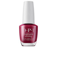 Bottle  of  Nature  Strong  Nail  Lacquer  Color  Raisin  Your  Voice  by  Opi,  a  nail  polish  indicated  for  a  high-shine  natural  finish.