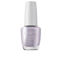 Bottle  of  Nature  Strong  Nail  Lacquer  Color  Right  As  Rain  by  Opi,  a  nail  polish  indicated  for  a  high-shine  natural  finish.