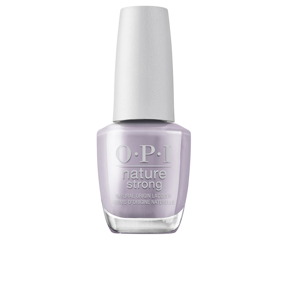 OpiNatureStrongNailLacquerColorRightAsRain Bottle of Nature Strong Nail Lacquer Color Right As Rain by Opi, a nail polish indicated for a high-shine natural finish.