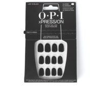 Box  of  Opi  xPress/On  False  Gel-Like  Nails  Color  Lady  In  Black,  fake  nails  indicated  for  a  professional  manicure  finish.