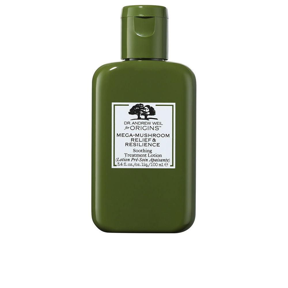 OriginsMegaMushroomSoothingTreatmentLotion100ml Bottle of Origins Mega Mushroom Soothing Treatment Lotion, a moisturizing lotion indicated for soothing and repairing skin.