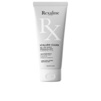 Product  container  of  Rexaline  Hyalurx-Clean  Cleansing  Gel-to-Oil  by  Rexaline,  a  gel-to-oil  indicated  for  removing  long-lasting  makeup.