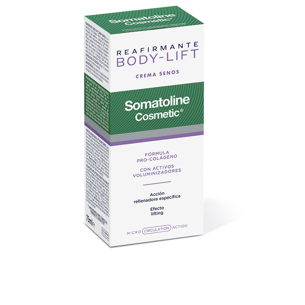 SomatolineCosmeticBodyLiftBreastFirmingCream75ml Tube of Somatoline Cosmetic Body Lift Breast Firming Cream by Somatoline Cosmetic, a silky cream indicated for bust firmness.