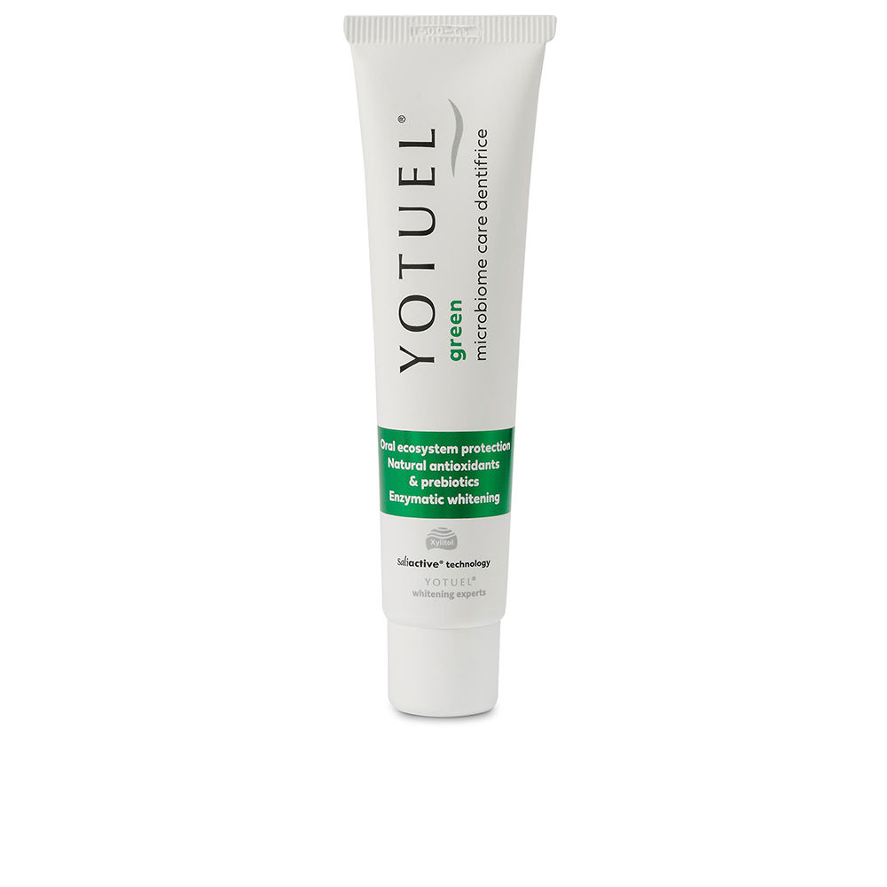 YotuelMicrobiomeGreenToothpaste100ml Tube of Yotuel Microbiome Green Toothpaste by Yotuel, a fluoride-free toothpaste indicated for balancing the oral microbiome.