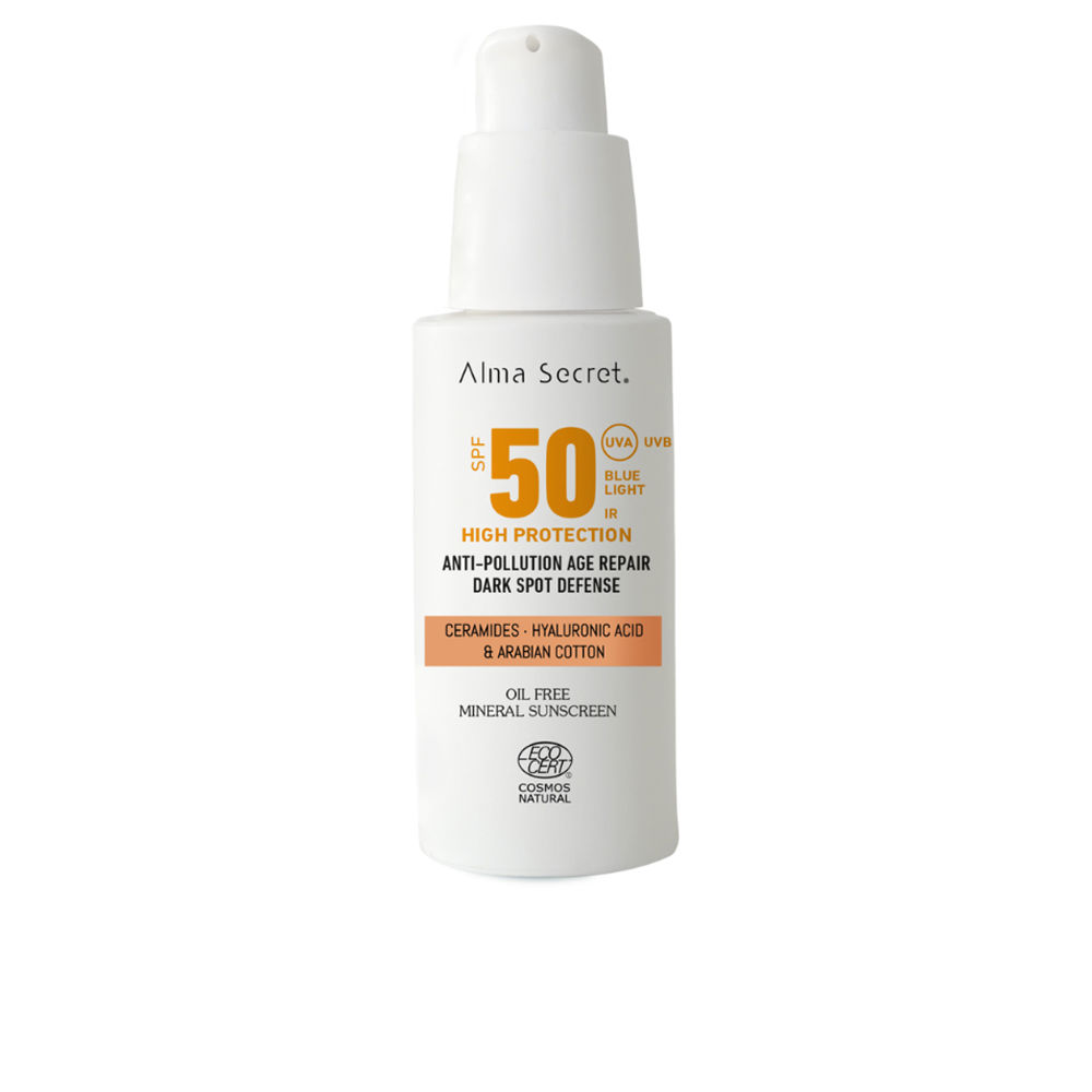 AlmaSecretSolarAgeRepairTintedFacialCreamSPF50GoldTone50ml Alma Secret Solar Age Repair Tinted Facial Cream SPF50 Gold Tone 50ml - Image 1