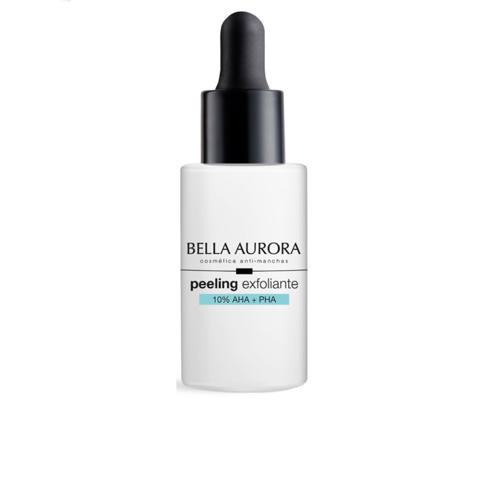 BellaAuroraExfoliatingPeelingAnti-BlemishFacialSerum30ml Bottle of Bella Aurora Exfoliating Peeling Anti-Blemish Facial Serum by Bella Aurora, a peeling serum indicated for reducing blemishes.