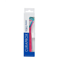 a scraper indicated for removing tongue plaque and bad breath.