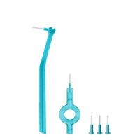 Box  of  Curaprox  Prime  Plus  Handy  Kit  Interdental  Brush  by  Curaprox,  a  brush  indicated  for  cleaning  tight  interdental  spaces.