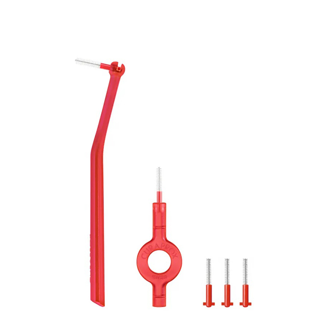 CuraproxPrimePlusHandyKitInterdentalBrushwithHandleCPS07x5 Curaprox Prime Plus Handy Kit Cepillo Interdental con Mango CPS 07 x5 - Image 1