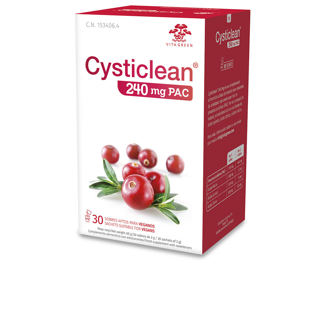 CysticleanClassic240MgOfPacAndCranberrySachetsx30 Cysticlean Classic Sobres con 240mg PAC y Arándano x30 - Image 1