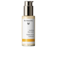 Bottle  of  Dr.  Hauschka  Soothing  Day  Lotion  by  Dr.  Hauschka,  a  facial  lotion  indicated  for  calming  sensitive,  irritated  skin.