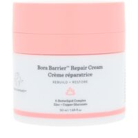 Jar  of  Drunk  Elephant  Bora  Barrier  Repair  Cream  by  Drunk  Elephant,  a  rich  cream  indicated  for  strengthening  the  skin  barrier.