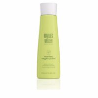 Bottle  of  Marlies  Möller  Vegan  Pure  Shampoo,  a  nourishing  shampoo  indicated  for  cleansing  and  adding  hair  volume.