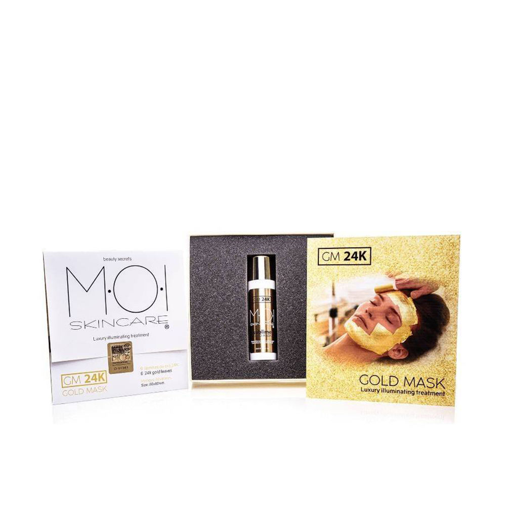 MoiGoldMask24KLuxuryIlluminatingTreatment Jar of Moi Gold Mask 24K Luxury Illuminating Treatment by Moi, a gel mask indicated for illuminating and revitalizing skin.