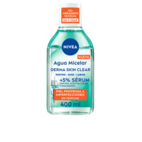 Bottle  of  Nivea  Derma  Skin  Clear  Micellar  Water  by  Nivea,  a  micellar  water  indicated  for  reducing  excess  oil  and  unclogging  pores.