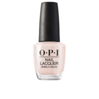 Bottle  of  Opi  Nail  Lacquer  by  Opi,  a  creamy  nail  polish  indicated  for  long-lasting  wear  and  a  natural  finish.
