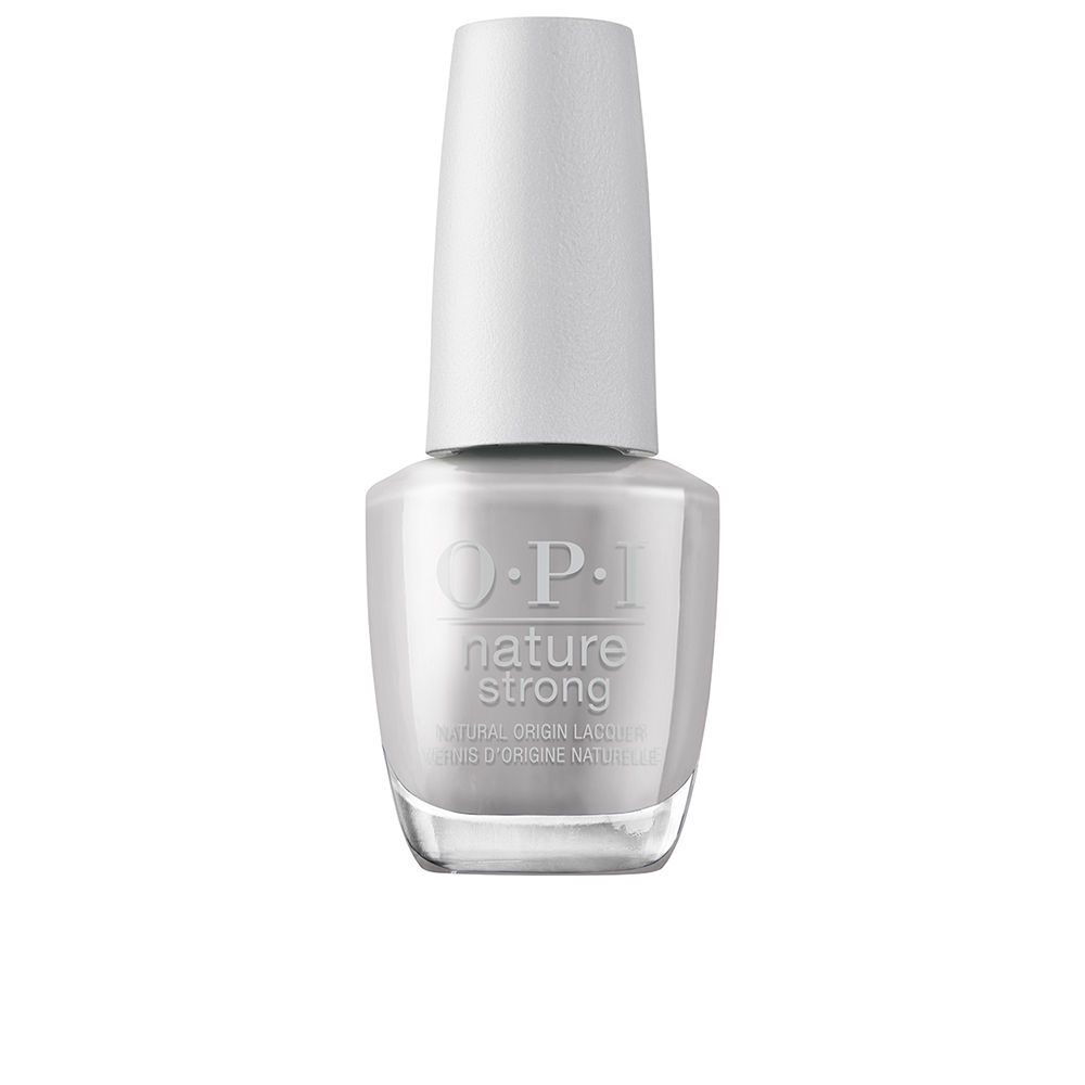 OpiNatureStrongNailLacquerColorDawnOfANewGray Bottle of Opi Nature Strong Nail Lacquer by Opi, a nail polish indicated for a long-lasting high-shine finish.