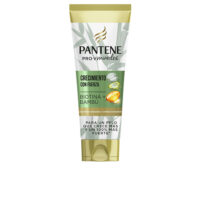 Bottle  of  Pantene  Miracle  Growth  Strength  Conditioner  by  Pantene,  a  conditioner  indicated  for  stimulating  growth  and  preventing  breakage.