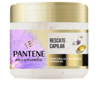 Jar  of  Pantene  Miracle  Hair  Rescue  Mask  by  Pantene,  an  intensive  hair  mask  indicated  for  restoring  vitality  to  damaged  hair.