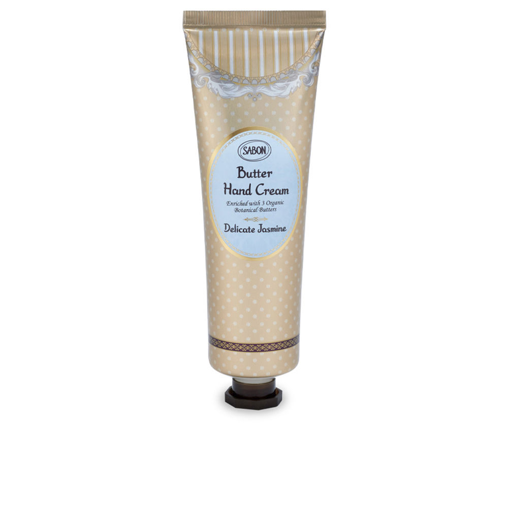 SabonDelicateJasmineButterHandCream75ml Tube of Sabon Delicate Jasmine Butter Hand Cream by Sabon, a rich creamy hand cream indicated for nourishing dry hands.