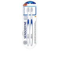 Box  of  Sensodyne  Soft  Toothbrush  Duo  Set  by  Sensodyne,  a  toothbrush  set  indicated  for  gentle  cleaning  of  teeth  and  gums.