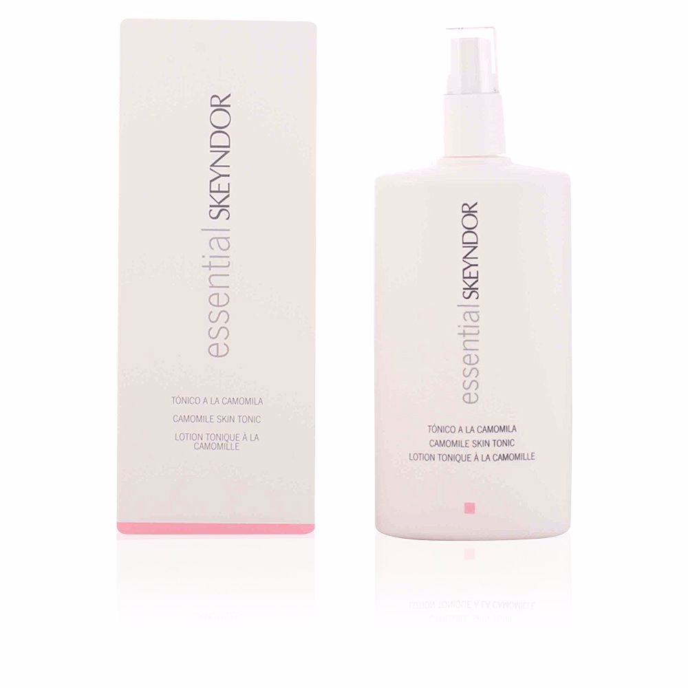 SkeyndorEssentialCamomileSkinTonic250ml Bottle of Skeyndor Essential Camomile Skin Tonic by Skeyndor, a liquid lotion indicated for refreshing and calming sensitive skin.