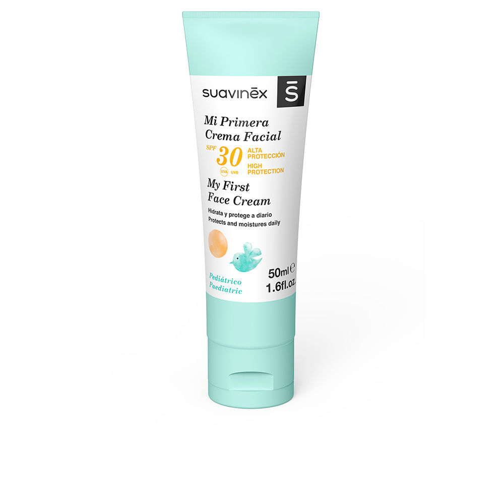 SuavinexMyFirstFacialCreamSPF3050ml Tube of Suavinex My First Facial Cream SPF30 by Suavinex, a facial cream indicated for hydrating and protecting baby skin.