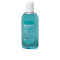 Bottle  of  Tensoderm  Liquid  Soap  by  Tensoderm,  a  foaming  gel  soap  indicated  for  gentle  cleansing  and  maintaining  hydration.