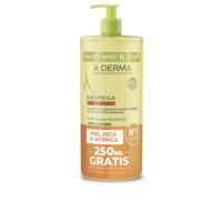 Bottle  of  A-Derma  Exomega  Control  Emollient  Shower  Oil  by  A-Derma,  a  shower  oil  indicated  for  hydrating  dry  and  atopic  skin.