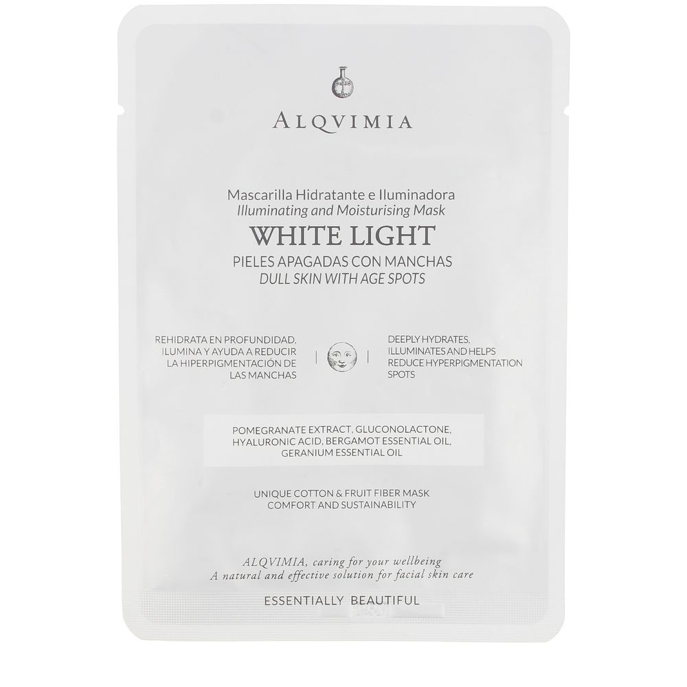 AlqvimiaWhiteLightIlluminatingandMoisturizingMask Jar of Alqvimia White Light Illuminating and Moisturizing Mask by Alqvimia, a mask indicated for brightening and hydrating skin.