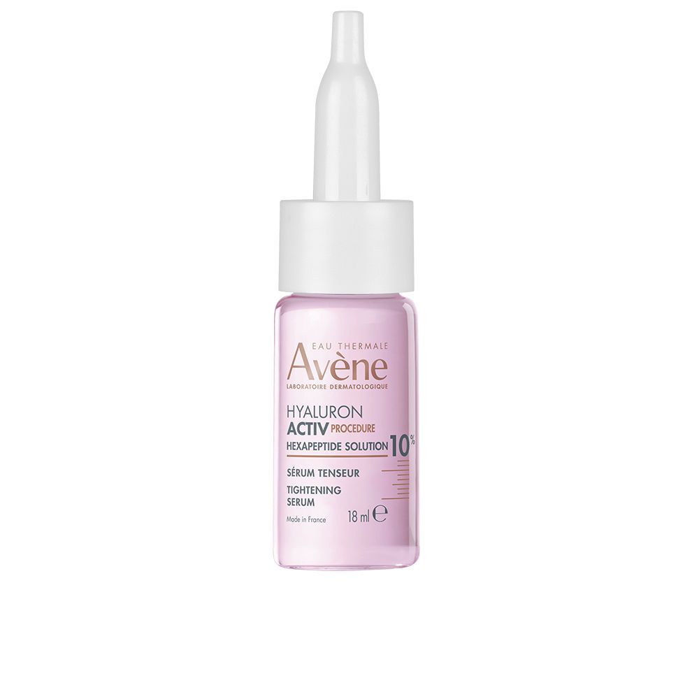 AvèneHyaluronActivProcedureHexapeptideSolution10%TighteningSerum18ml Bottle of Avène Hyaluron Activ Procedure Hexapeptide Solution 10% Tightening Serum by Avène, a serum to firm and lift skin.