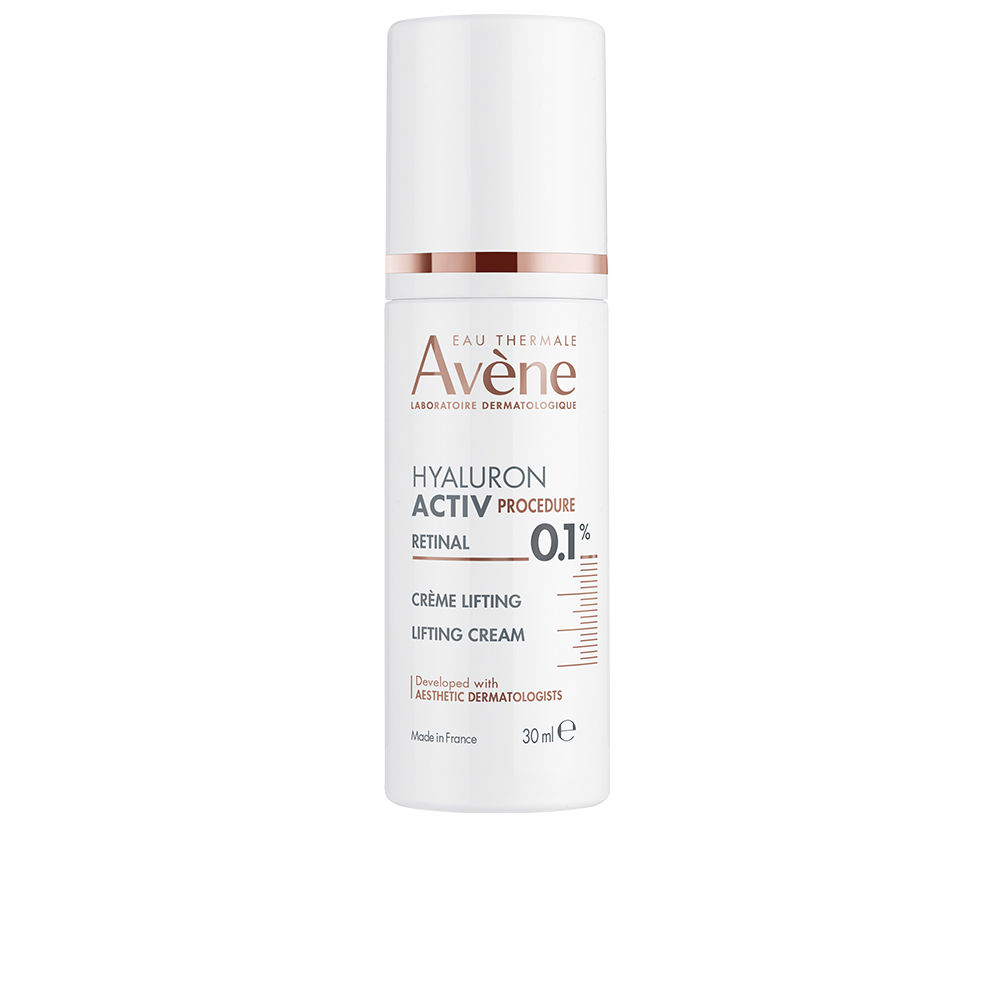AvèneHyaluronActivProcedureRetinal0.1LiftingCream30ml Tube of Avène Hyaluron Activ Procedure Retinal 0.1 Lifting Cream by Avène, a cream indicated for smoothing wrinkles.