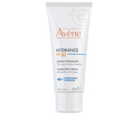 Tube  of  Avène  Hydrance  SPF30  Hydrating  Cream  by  Avène,  a  velvety  cream  for  hydration  and  broad  spectrum  sun  protection.