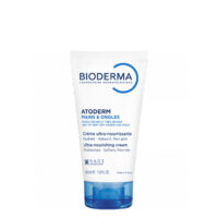 Tube  of  Bioderma  Atoderm  Hands  Cream  by  Bioderma,  a  repairing  hand  cream  indicated  for  dry  to  very  dry  skin.