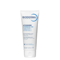 Tube  of  Bioderma  Atoderm  Intensive  Eye  3-in-1  Anti-Irritation  Care,  a  cream  indicated  for  soothing  and  repairing  the  eye  area.