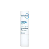 Product  container  of  Bioderma  Atoderm  Lip  Stick  by  Bioderma,  a  lip  stick  indicated  for  moisturizing  and  protecting  the  lips.