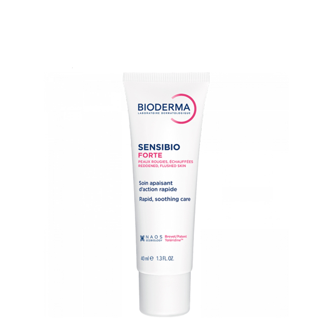BiodermaSensibioForteRapidSoothingCareforReddenedSkin40ml Tube of Bioderma Sensibio Forte Rapid Soothing Care by Bioderma, a soothing cream indicated for skin inflammation.