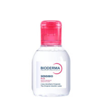 Bottle  of  Bioderma  Sensibio  H2O  Micellar  Water  by  Bioderma,  a  micellar  water  indicated  for  cleansing  sensitive  skin  and  eyes.