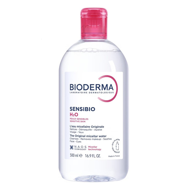 BiodermaSensibioH2OMicellarWater500ml Bottle of Bioderma Sensibio H2O Micellar Water by Bioderma, a micellar water indicated for cleansing sensitive skin.