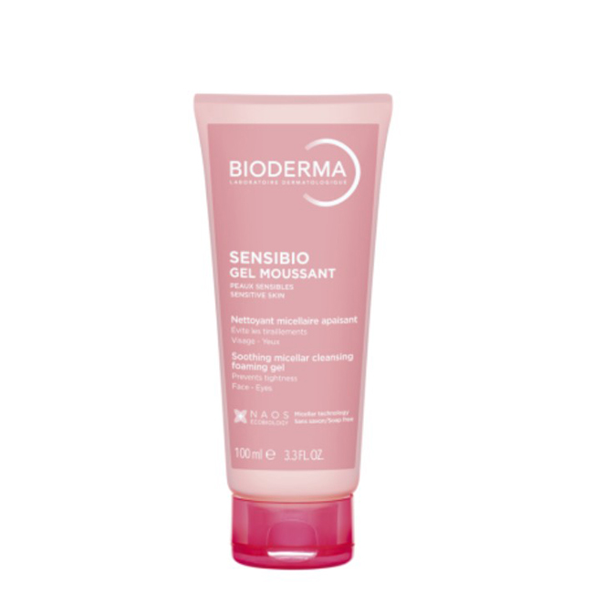BiodermaSensibioMildCleansingFoamingGel100ml Bottle of Bioderma Sensibio Mild Cleansing Foaming Gel, a cleansing gel indicated for moisturizing and calming sensitive skin.