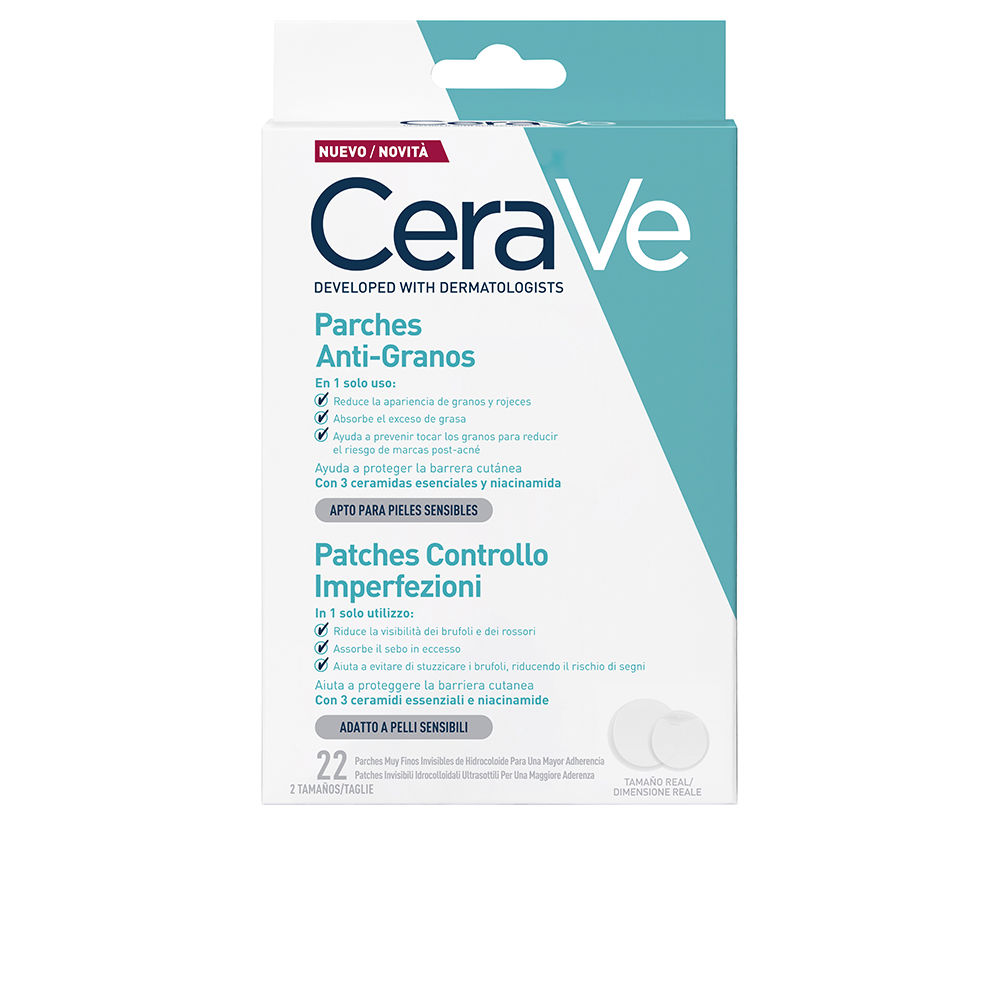 CeraveAnti-PimpPatchesWith3EssentialCeramidesAndNiacinamidex22 Box of Cerave Anti-Pimp Patches With 3 Essential Ceramides And Niacinamide by Cerave, hydrocolloid patches for blemish healing.