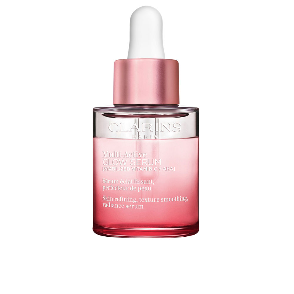 ClarinsMulti-ActiveGlowSmoothingRadianceSerum30ml Bottle of Clarins Multi-Active Glow Smoothing Radiance Serum by Clarins, a silky serum for radiance and smoothing fine lines.