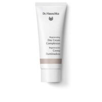 Jar  of  Dr.  Hauschka  Regenerating  Day  Cream  Complexion,  a  rich  comforting  cream  indicated  for  skin  regeneration  and  hydration.