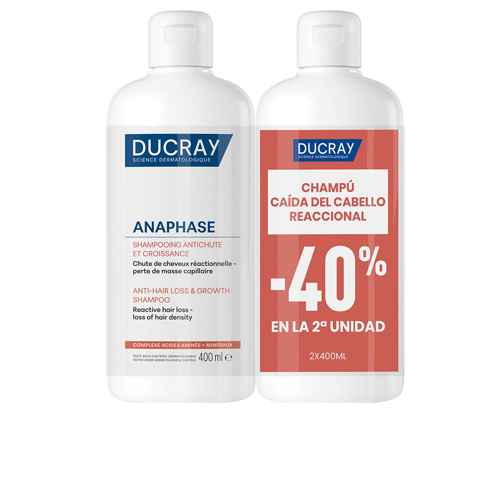 DucrayAnaphaseAnti-HairLossAndHairGrowthShampooSet2x400ml Ducray Anaphase+ Duo Champú Anticaída 2x400ml - Image 1
