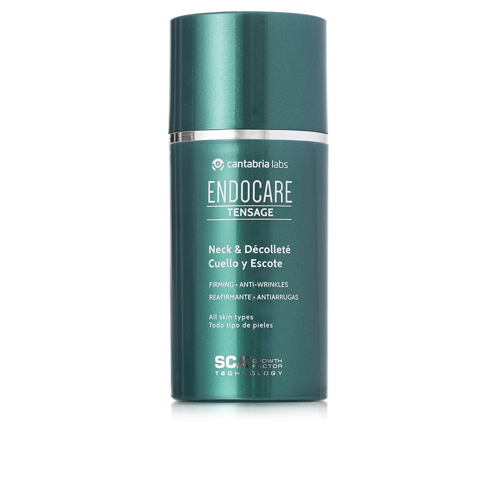 EndocareTensageNeckAndDécolletéCare80ml Jar of Endocare Tensage Neck And Décolleté Care by Endocare, a rich cream indicated for neck and chest firmness.