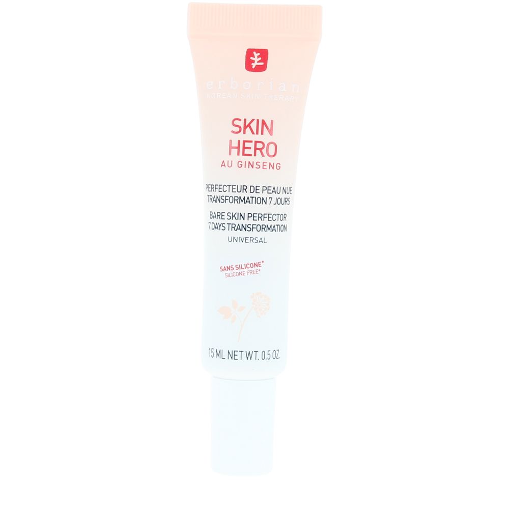 ErborianSkinHeroAuGinsengSkinPerfector15ml Product container of Erborian Skin Hero Au Ginseng Skin Perfector by Erborian, a gel-cream indicated for skin radiance.