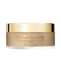 Compact  of  Guerlain  Parure  Gold  Skin  Micro-Perfection  Loose  Powder,  a  silky  powder  indicated  for  setting  makeup  and  blurring  pores.