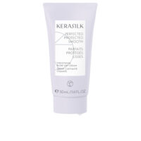 Tube  of  Kerasilk  Styling  Smoothing  Blow  Dry  Cream  by  Kerasilk,  a  cream  indicated  for  heat  protection  and  frizz  control.